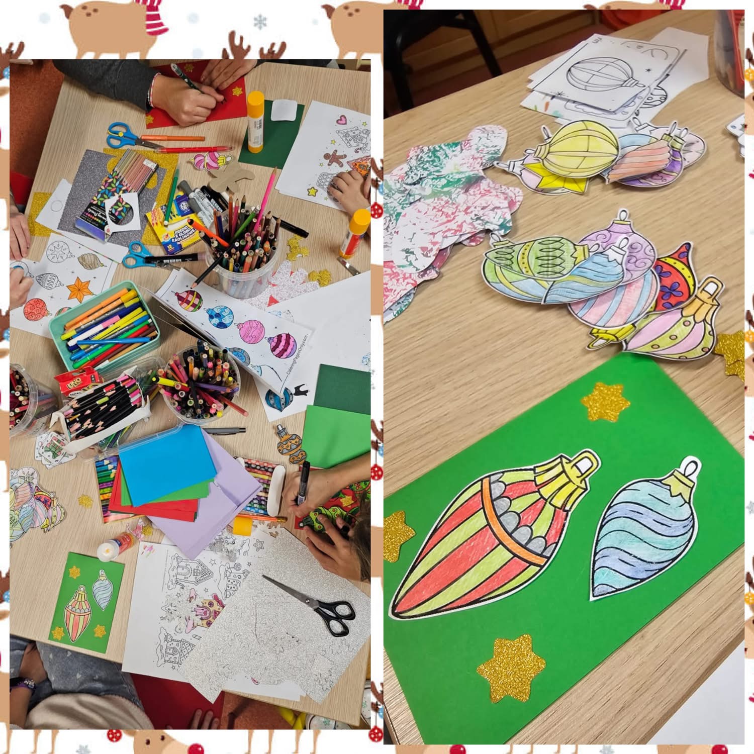 ozdoby papierowe świąteczne wykonane przez dzieci