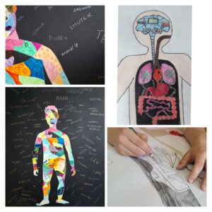 na zdjęciu przedstawione są prace dzieci zwiazane ze zdrowym trybem zycia